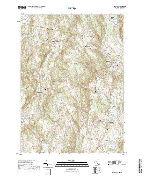 Millerton, NY-CT — USGS 7.5-minute topo (2023)