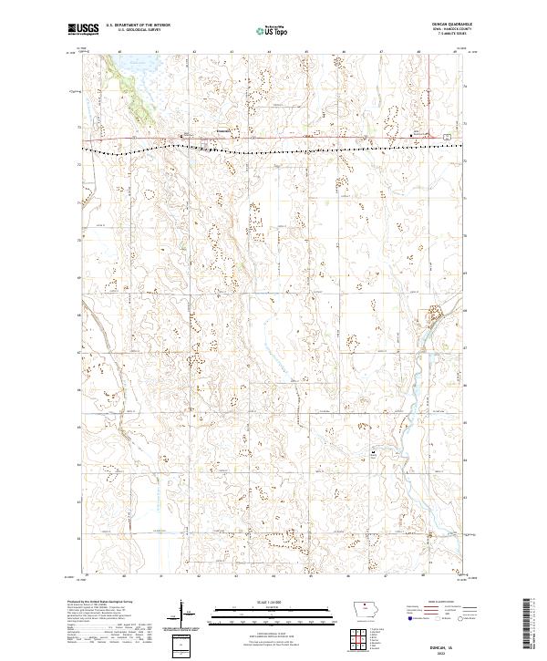 Duncan, IA — USGS 7.5-minute topo (2022)