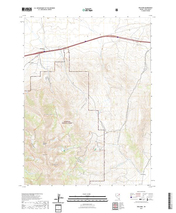 Welcome, NV — USGS 7.5-minute topo (2021)