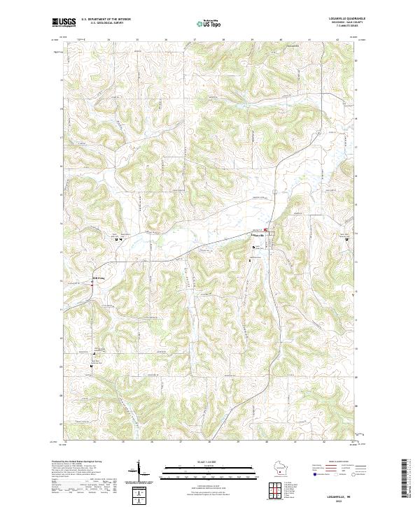 Loganville, WI — USGS 7.5-minute topo (2022)