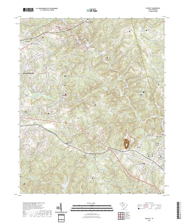 Pacolet, SC — USGS 7.5-minute topo (2024)