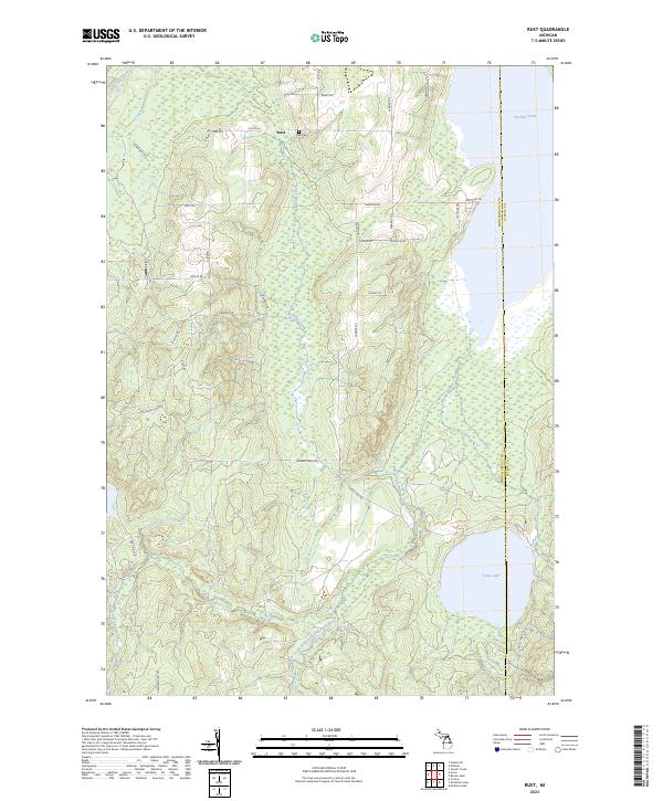 Rust, MI — USGS 7.5-minute topo (2023)