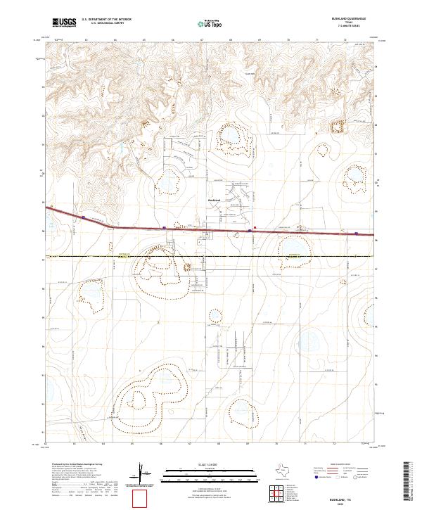 Bushland, TX — USGS 7.5-minute topo (2022)