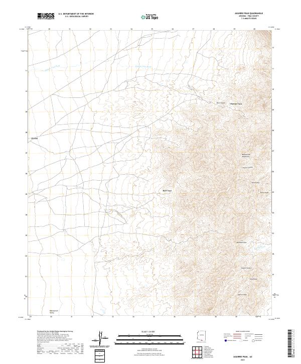 Aguirre Peak, AZ — USGS 7.5-minute topo (2021)
