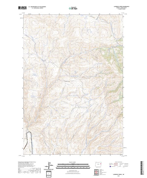 Lawrence Creek, OR — USGS 7.5-minute topo (2023)