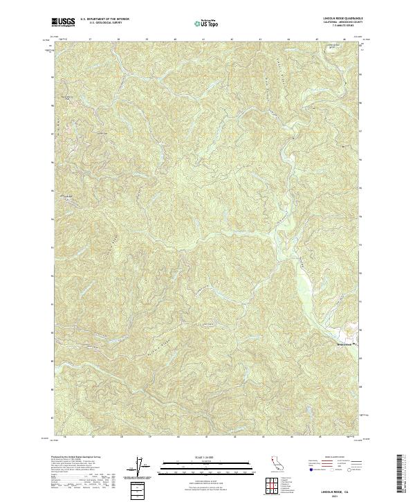 Lincoln Ridge, CA — USGS 7.5-minute topo (2021)