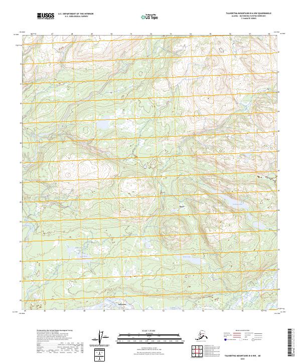 Talkeetna Mountains B-6 NW, AK — USGS 7.5-minute topo (2023)