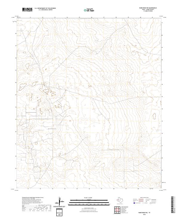 Rudd Draw NE, TX — USGS 7.5-minute topo (2022)