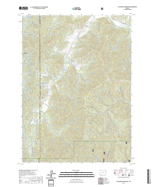 Tallowbox Mountain, OR — USGS 7.5-minute topo (2023)