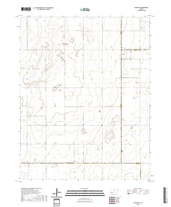 Plains NW, KS — USGS 7.5-minute topo (2022)