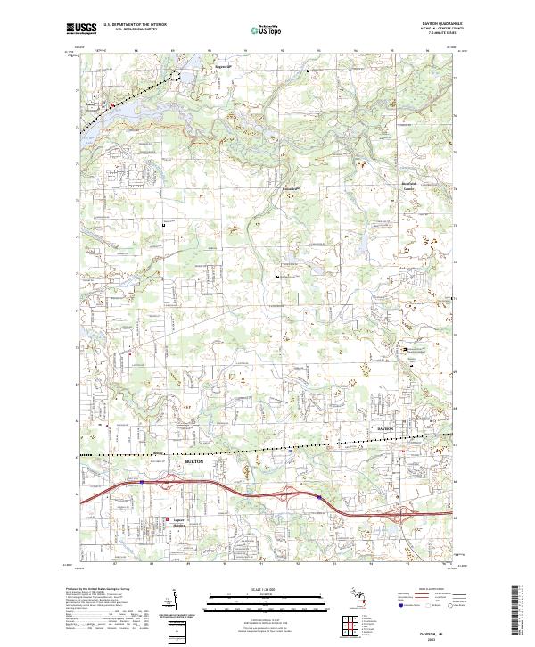 Davison, MI — USGS 7.5-minute topo (2023)
