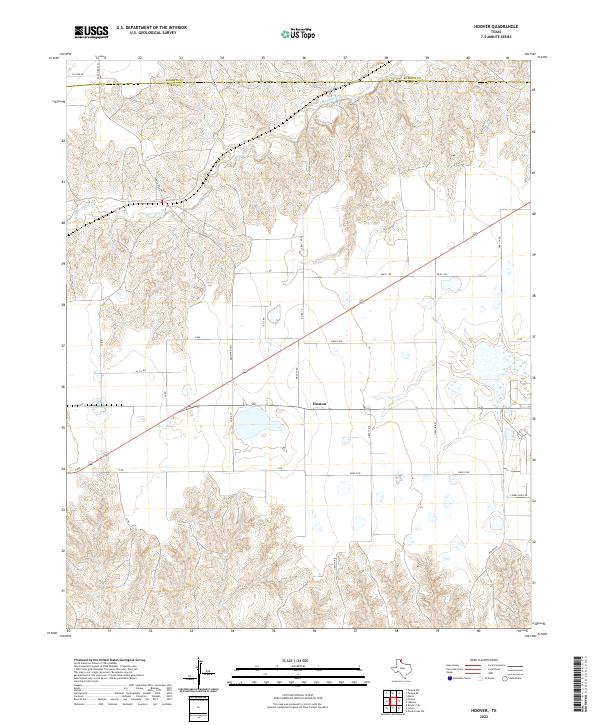 Hoover, TX — USGS 7.5-minute topo (2022)