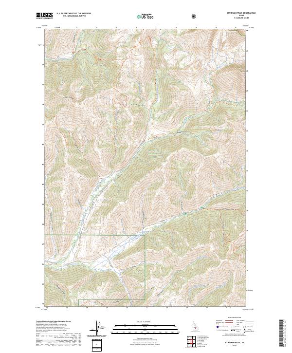Hyndman Peak, ID — USGS 7.5-minute topo (2023)