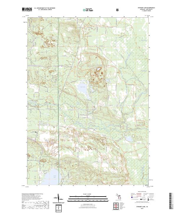 Stewart Lake, MI — USGS 7.5-minute topo (2023)