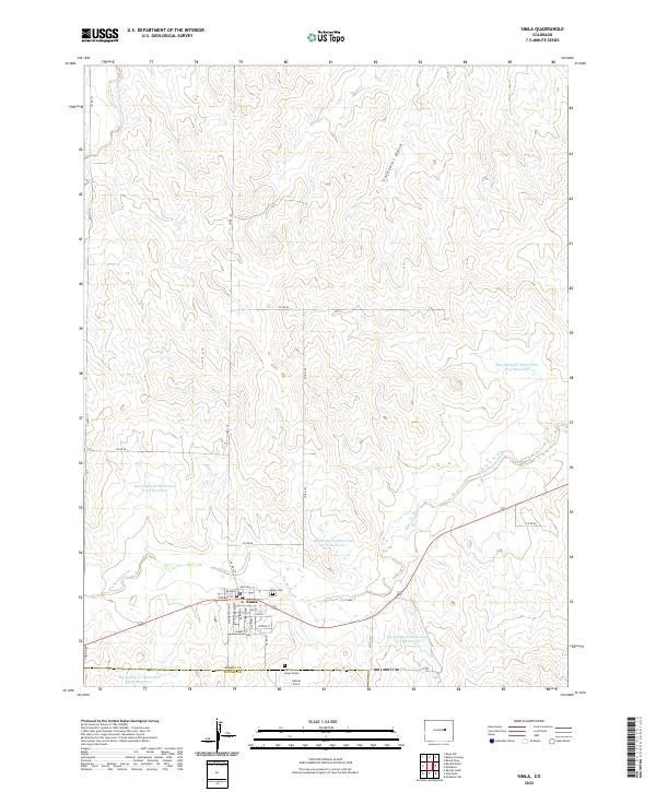 Simla, CO — USGS 7.5-minute topo (2022)