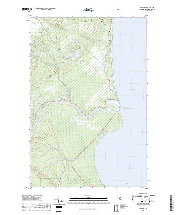 Emerson, MI — USGS 7.5-minute topo (2023)