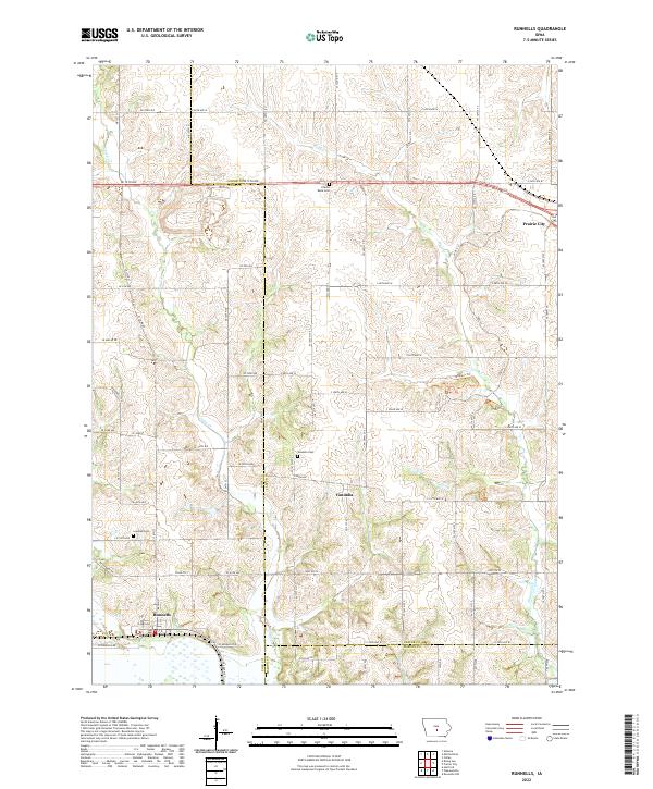 Runnells, IA — USGS 7.5-minute topo (2022)