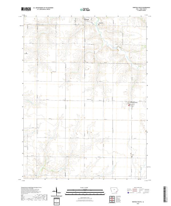 Winfield South, IA — USGS 7.5-minute topo (2022)