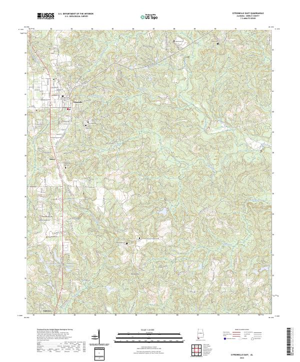 Citronelle East, AL — USGS 7.5-minute topo (2024)