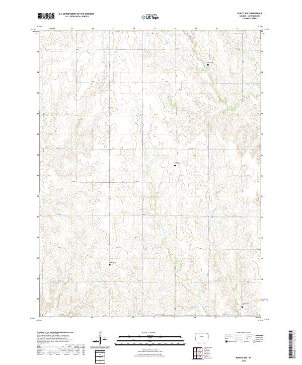 Portis NW, KS — USGS 7.5-minute topo (2022)