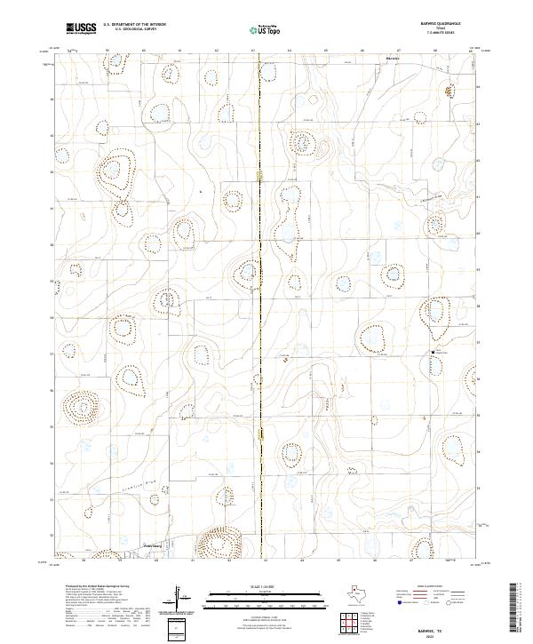 Barwise, TX — USGS 7.5-minute topo (2022)
