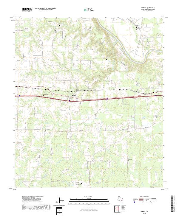 Borden, TX — USGS 7.5-minute topo (2022)