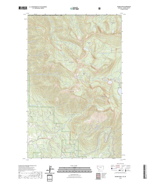 Ksanka Peak, MT-BC — USGS 7.5-minute topo (2024)