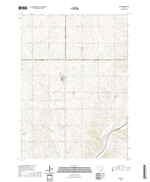 Kiron, IA — USGS 7.5-minute topo (2022)