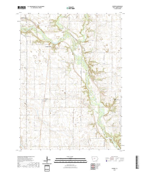 Cooper, IA — USGS 7.5-minute topo (2022)