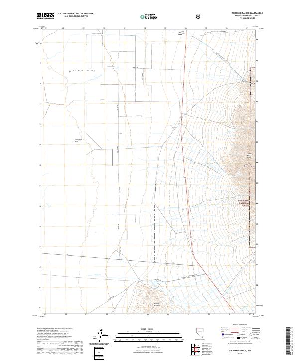 Andorno Ranch, NV — USGS 7.5-minute topo (2021)