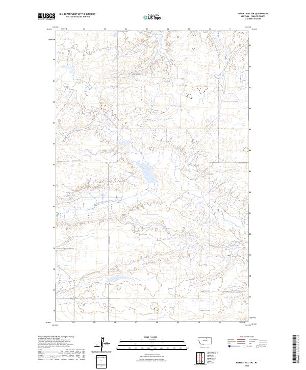 Hubert Hill SW, MT — USGS 7.5-minute topo (2024)