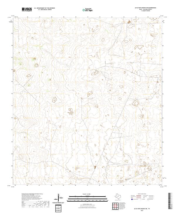 Alta Vista Ranch SW, TX — USGS 7.5-minute topo (2022)