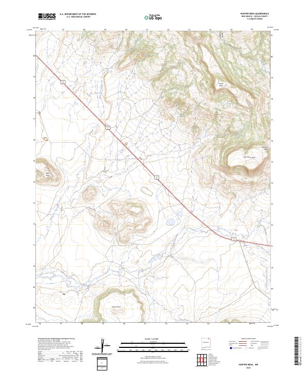 Hunter Mesa, NM — USGS 7.5-minute topo (2023)