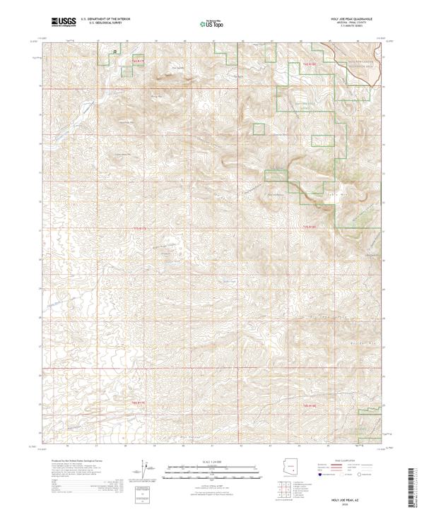 Holy Joe Peak, AZ — USGS 7.5-minute topo (2026)