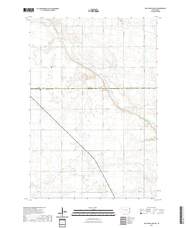 Big Stone Lake SW, SD — USGS 7.5-minute topo (2021)