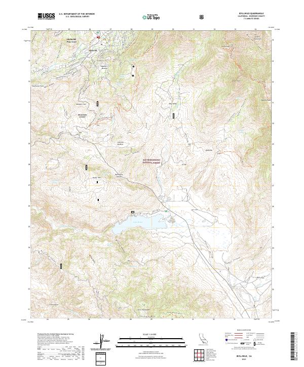 Idyllwild, CA — USGS 7.5-minute topo (2021)