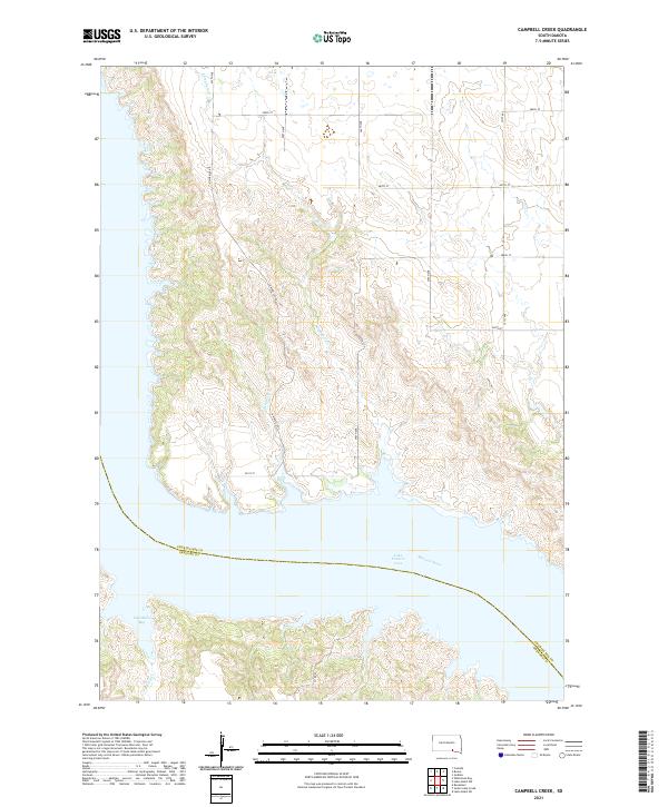 Campbell Creek, SD — USGS 7.5-minute topo (2021)
