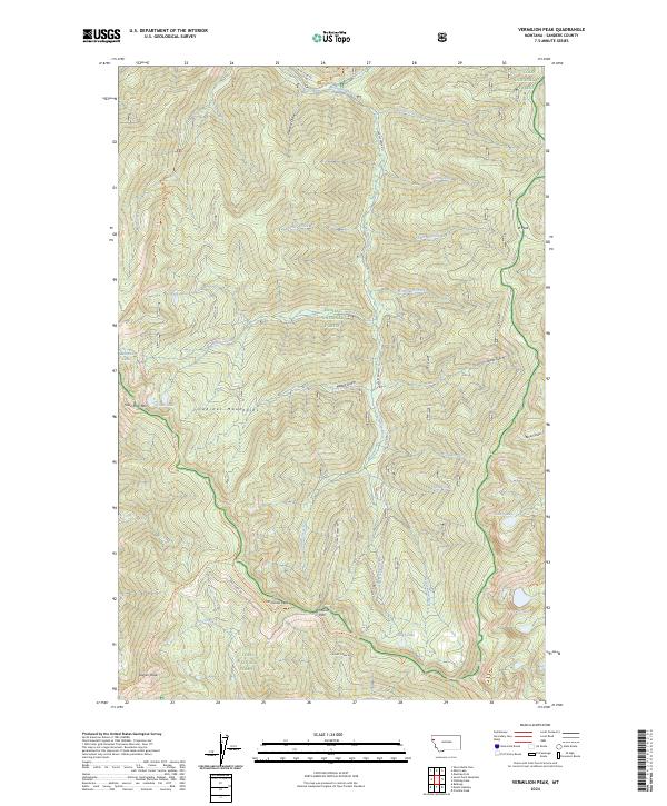 Vermilion Peak, MT — USGS 7.5-minute topo (2024)