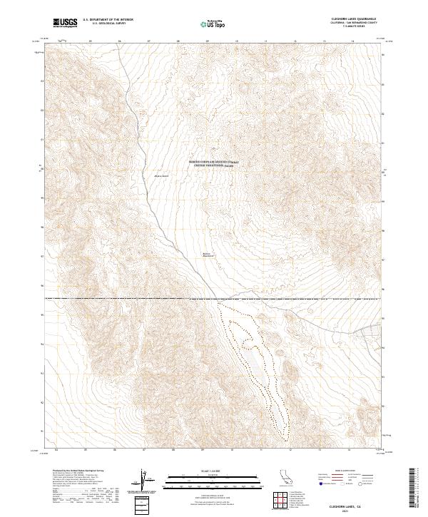 Cleghorn Lakes, CA — USGS 7.5-minute topo (2021)