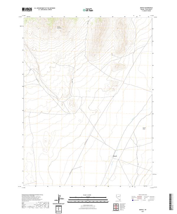 Mizpah, NV — USGS 7.5-minute topo (2021)