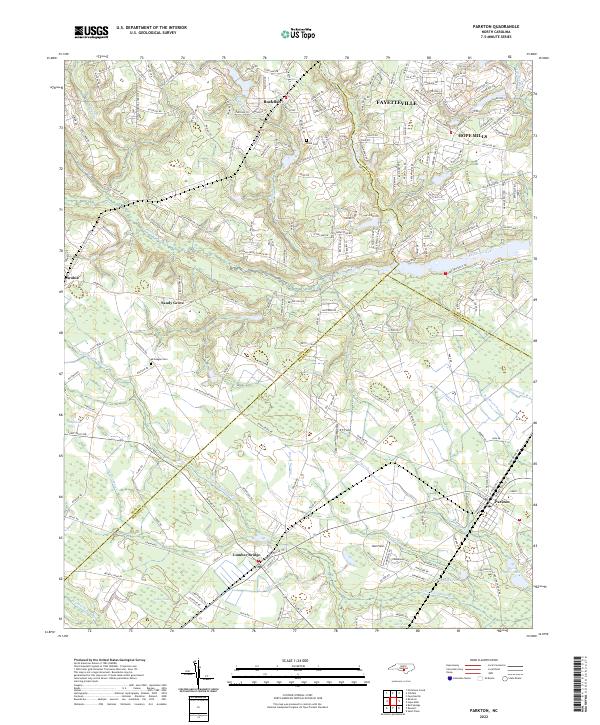Parkton, NC — USGS 7.5-minute topo (2022)