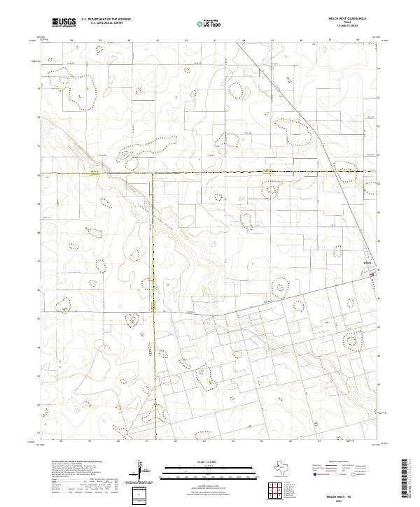 Welch West, TX — USGS 7.5-minute topo (2022)