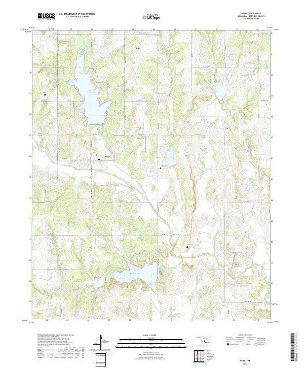 Hope, OK — USGS 7.5-minute topo (2022)