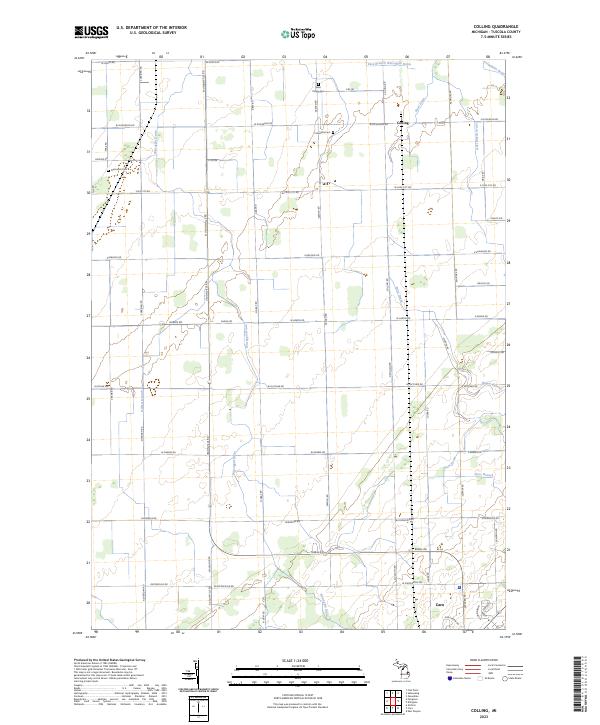 Colling, MI — USGS 7.5-minute topo (2023)