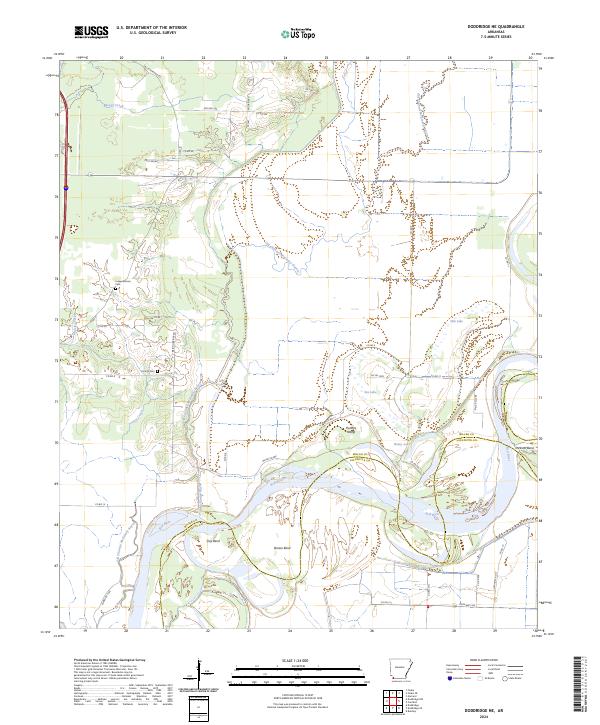 Doddridge NE, AR — USGS 7.5-minute topo (2024)