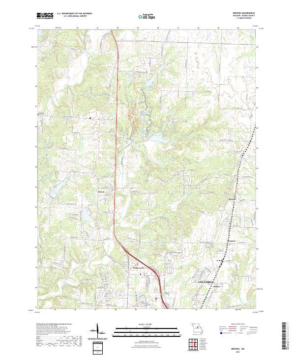 Browns, MO — USGS 7.5-minute topo (2021)