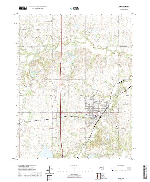 Perry, OK — USGS 7.5-minute topo (2022)