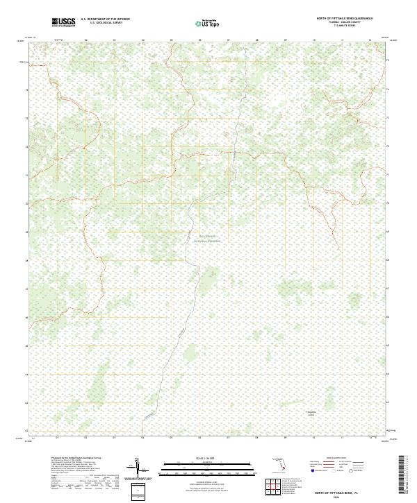 North of Fiftymile Bend, FL — USGS 7.5-minute topo (2024)