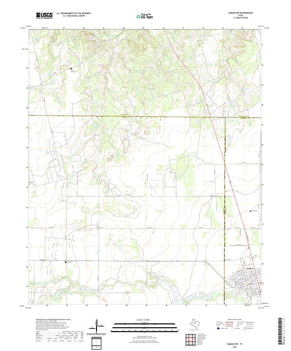 Hamlin NW, TX — USGS 7.5-minute topo (2022)