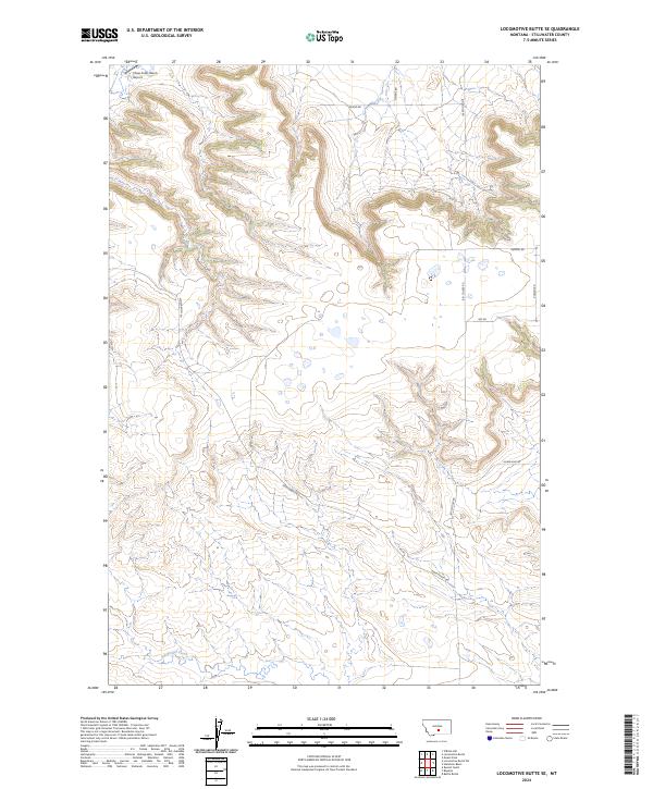 Locomotive Butte SE, MT — USGS 7.5-minute topo (2024)
